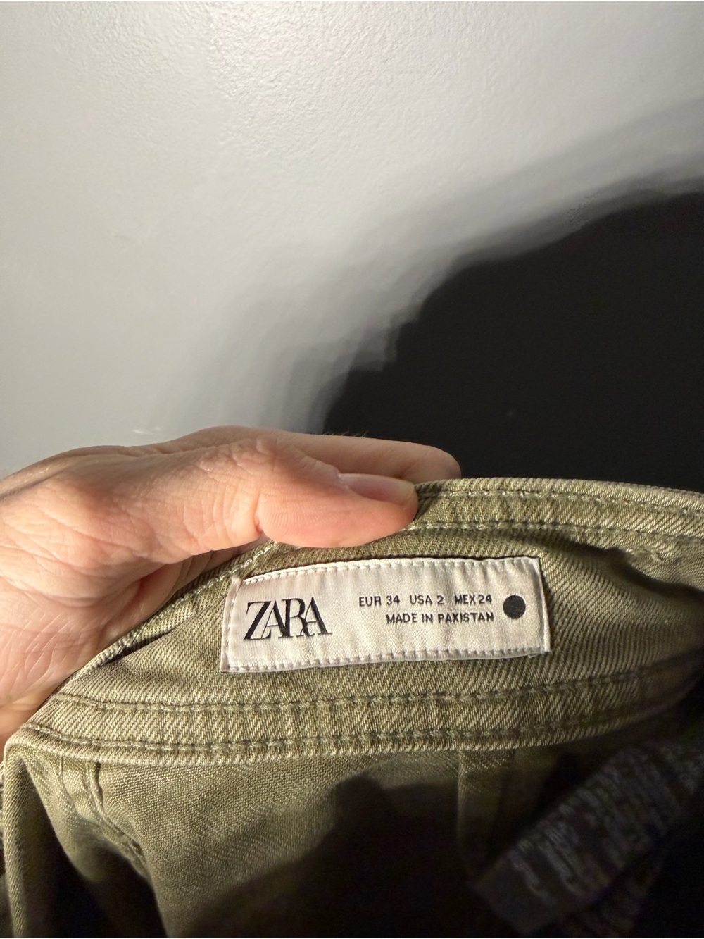 Zara Marine Wide Leg Raw Hem Jeans Size 2 - Picture 5 of 5